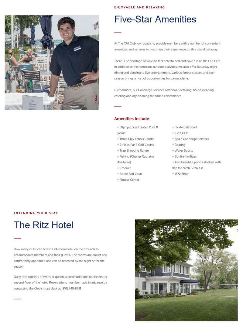 The Old Club - Amenities (newer photo)